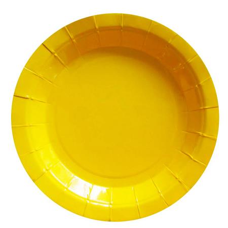 Plato redondo gde. liso amarillo 8u